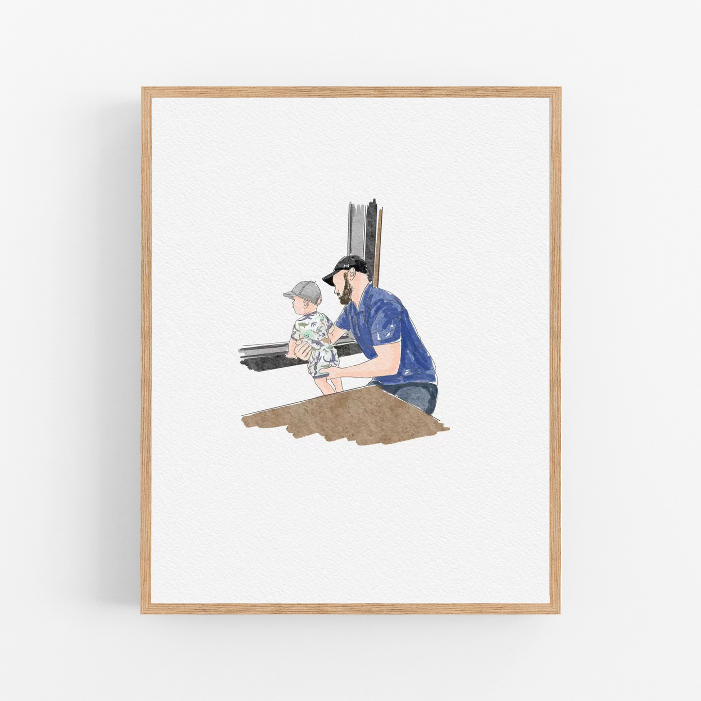 Custom Watercolor Portrait from Photo, Personalized Gift, Minimalist Wall Art, Couples Portrait, Anniversary Gift, Christmas Gift