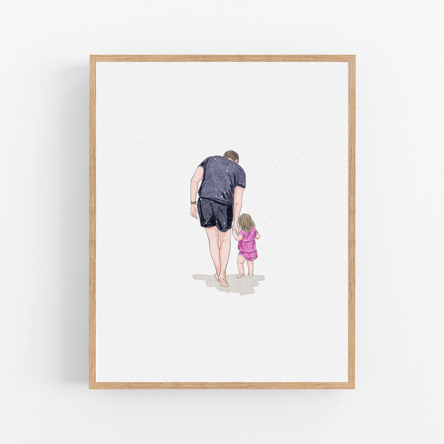Custom Watercolor Portrait from Photo, Personalized Gift, Minimalist Wall Art, Couples Portrait, Anniversary Gift, Christmas Gift