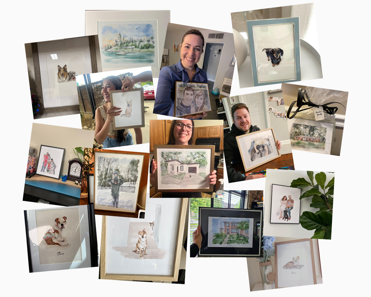 Pet Memorial Portrait From Photo | Personalized Pet Loss Gift