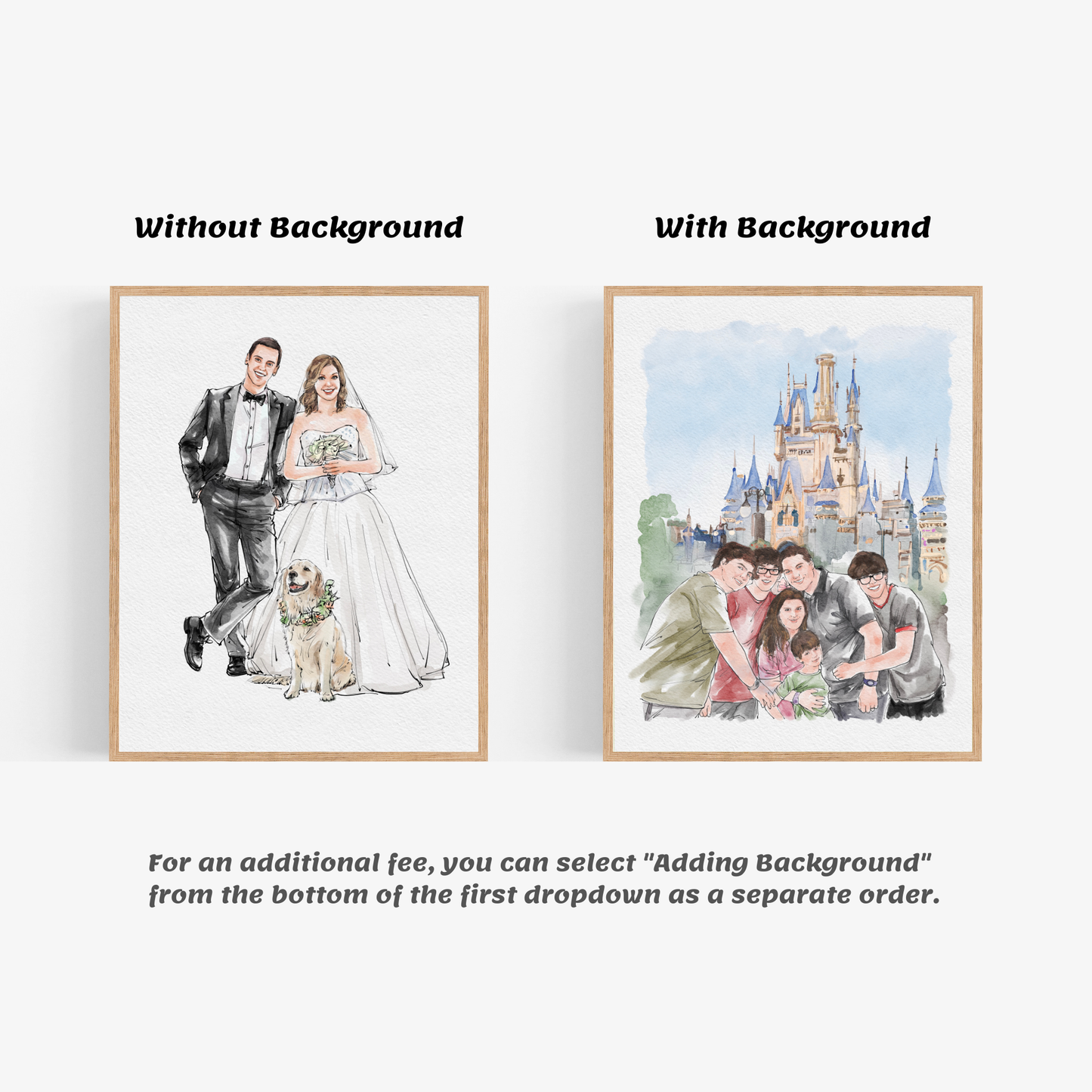 Custom Watercolor Painting From Photo, Engagement Gifts for Couple Unique, Personalised Engagement, Wedding Anniversary Gifts