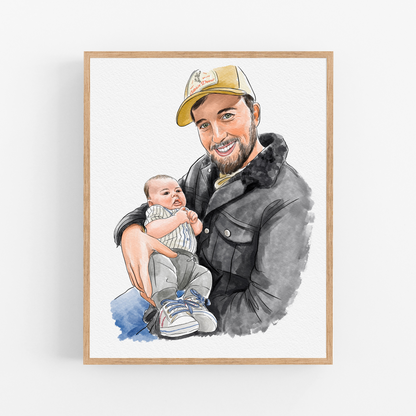 Watercolor Painting from Photo, Custom Detailed Portraits from Photo, Personalized Couples Portrait, Gifts for the Couple