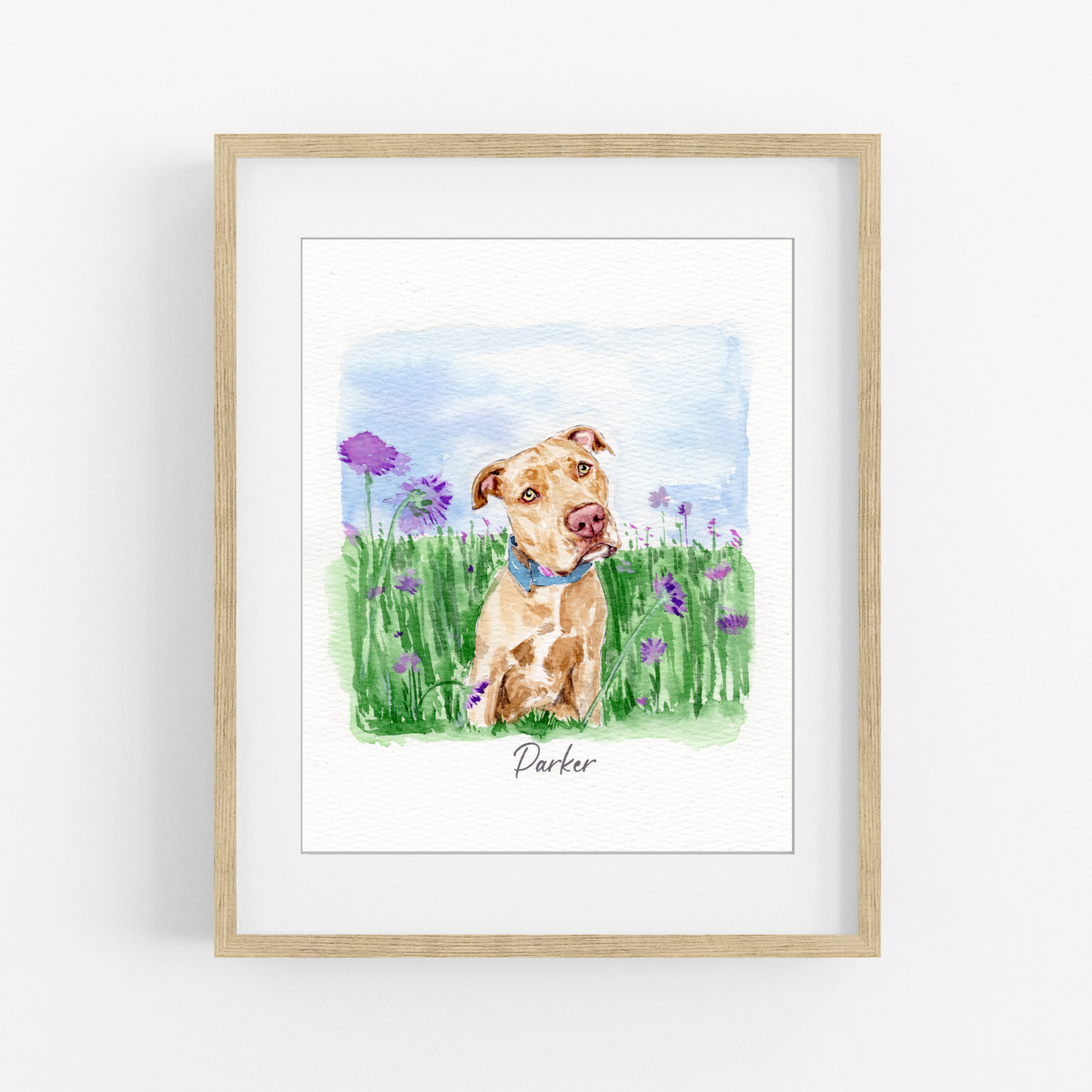 Pet Memorial Portrait From Photo | Personalized Pet Loss Gift
