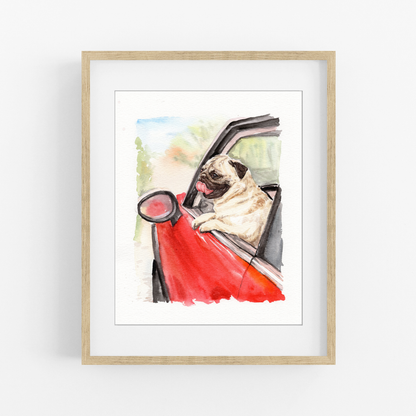 Pet Memorial Portrait From Photo | Personalized Pet Loss Gift