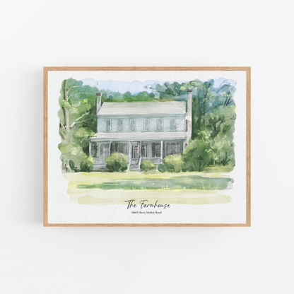 Custom Housewarming Gift, House Portrait from Photo, Custom Watercolor House Portrait,  New House Gift Idea, First Home Gift