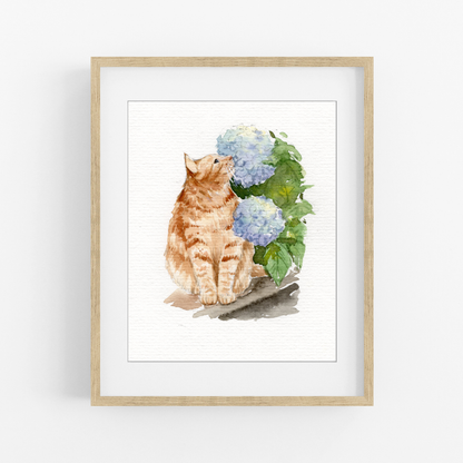 Custom Pet Portrait From Photo | Personalized Watercolor Pet Painting