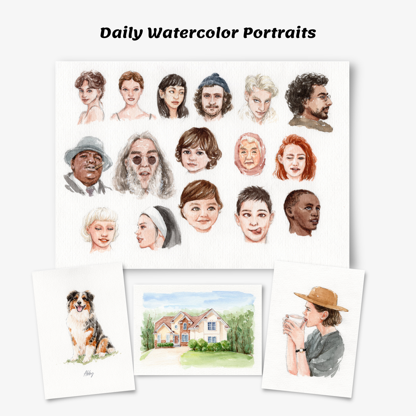 Custom Portrait for Dad and Mom, Watercolor Painting From Photo, Father's Day Gift, Gift from daughter, Father and bride Portrait