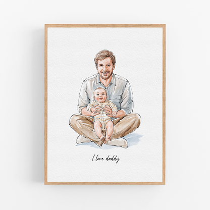 Custom Watercolor Painting From Photo, Engagement Gifts for Couple Unique, Personalised Engagement, Wedding Anniversary Gifts