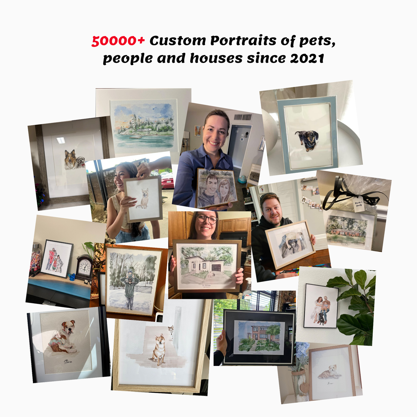 Custom Mom Portrait From Photo | Personalized Watercolor Gift for Mom