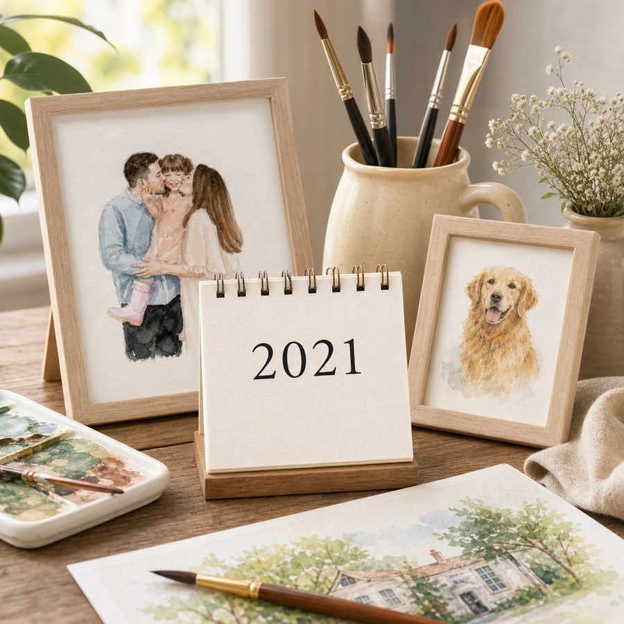 Watercolor studio keepsakes since 2021